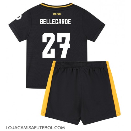 Camisa de Futebol Wolves Jean-Ricner Bellegarde #27 Equipamento Secundário Infantil 2024-25 Manga Curta (+ Calças curtas)